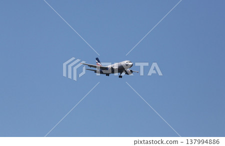 Airbus A319, registration VP-BWA of Aeroflot landing on Zagreb Airport Pleso 137994886