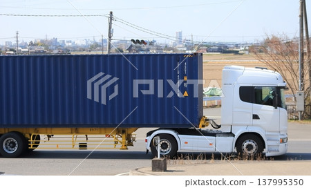 Swedish trailer truck Swedish trailer truck 137995350