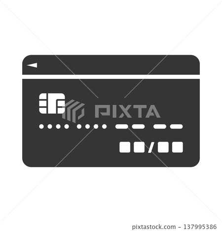 Credit card silhouette icon 137995386