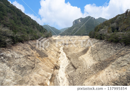 Uren Dam (Shinshiro City, Aichi Prefecture) has reached a water level of 0%. Uren Dam (Shinshiro City, Aichi Prefecture) has reached a water level of 0%. 137995854