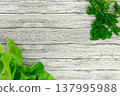 Clean eating concept natural herbs on wooden table 137995988