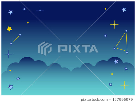 Fairytale starry sky background frame 137996079