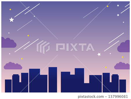 童話般的星空背景框 137996081