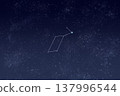 A realistic starry sky background depicting the constellation Lyra and its constellation lines. 137996544