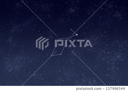 A realistic starry sky background depicting the constellation Lyra and its constellation lines. A realistic starry sky background depicting the constellation Lyra and its constellation lines. 137996544