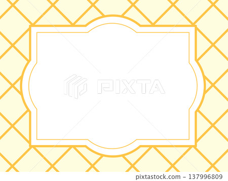 優雅的婚禮邀請邊框背景 - 經典、奢華、標籤邊框 - 橙色 137996809