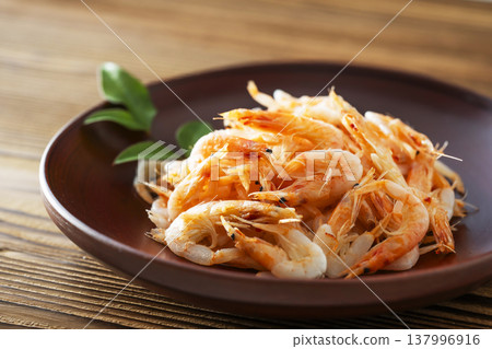 Domestically produced boiled sakura shrimp Domestically produced boiled sakura shrimp 137996916