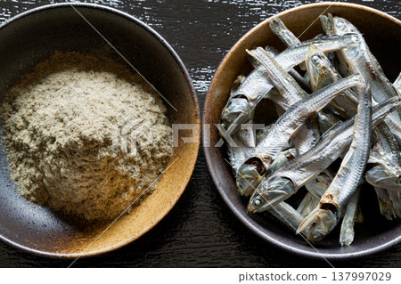 Dried sardine broth Dried sardine broth 137997029