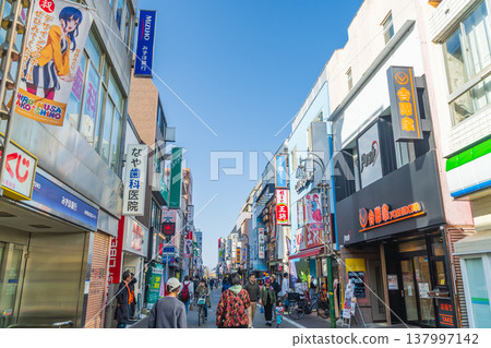 Tokyo, Musashi-Sakai Station North Exit, Skip Street, view from the station towards the back. 137997142