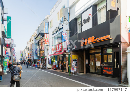 Tokyo, Musashi-Sakai Station North Exit, Skip Street, view from the station towards the back. 137997147