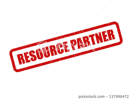 Grungy rubber stamp displaying RESOURCE PARTNER for signifying an official business relationship or cooperation Grungy rubber stamp displaying RESOURCE PARTNER for signifying an official business relationship or cooperation 137998472