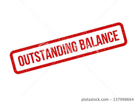 Official grunge rubber stamp impression displaying Outstanding Balance for financial reports and tracking Official grunge rubber stamp impression displaying Outstanding Balance for financial reports and tracking 137998664
