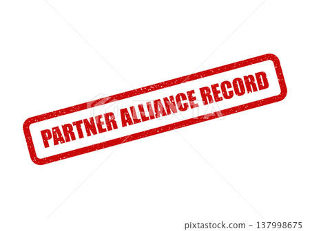 Official grunge rubber stamp mark with the phrase Partner Alliance Record for intercompany documentation Official grunge rubber stamp mark with the phrase Partner Alliance Record for intercompany documentation 137998675