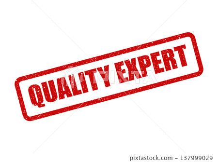Professional distressed rubber stamp with Quality Expert text, signifying specialized knowledge and high standards Professional distressed rubber stamp with Quality Expert text, signifying specialized knowledge and high standards 137999029