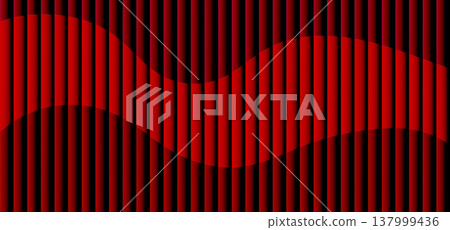 Deep red black ribbed glass texture with glossy vertical waves. Deep red black ribbed glass texture with glossy vertical waves. 137999436