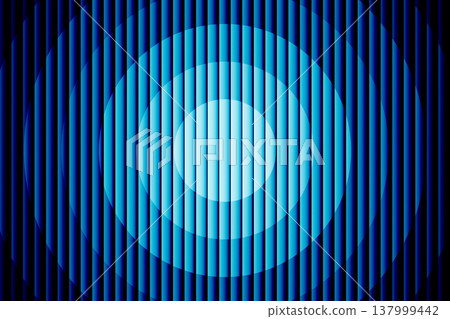 Vibrant blue circular ribbed glass texture with glossy vertical waves. Vibrant blue circular ribbed glass texture with glossy vertical waves. 137999442