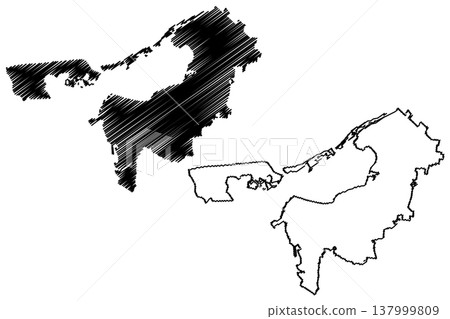 Carmen municipality (Free and Sovereign State of Campeche, Mexico, United Mexican States) map vector illustration, scribble sketch Carmen map Carmen municipality (Free and Sovereign State of Campeche, Mexico, United Mexican States) map vector illustration, scribble sketch Carmen map 137999809
