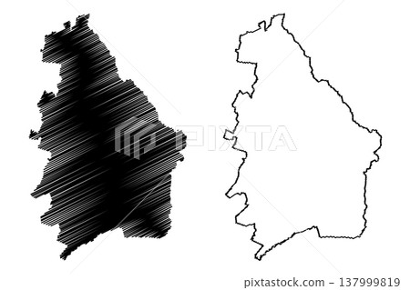 Cuauhtemoc municipality (Free and Sovereign State of Colima, Mexico, United Mexican States) map vector illustration, scribble sketch Cuauhtemoc map 137999819