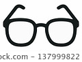 Minimalist Glasses Icon Illustration 137999822