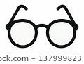 Minimalist Glasses Icon Illustration 137999823