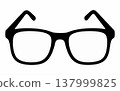 Minimalist Glasses Icon Illustration 137999825