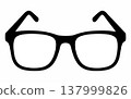 Minimalist Glasses Icon Illustration 137999826