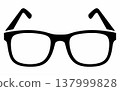 Minimalist Glasses Icon Illustration 137999828