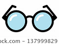 Minimalist Glasses Icon Illustration 137999829