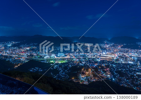 Night view of downtown Nagasaki City from Mt. Inasa Night view of downtown Nagasaki City from Mt. Inasa 138000189