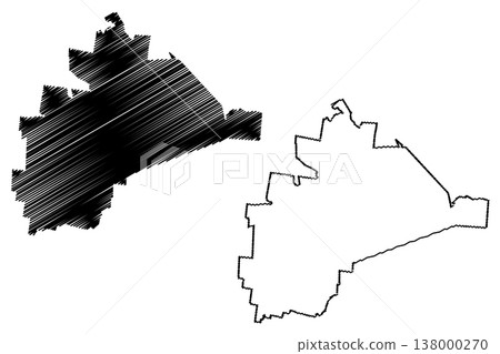 El Llano municipality (Free and Sovereign State of Aguascalientes, Mexico, United Mexican States) map vector illustration, scribble sketch El Llano map 138000270