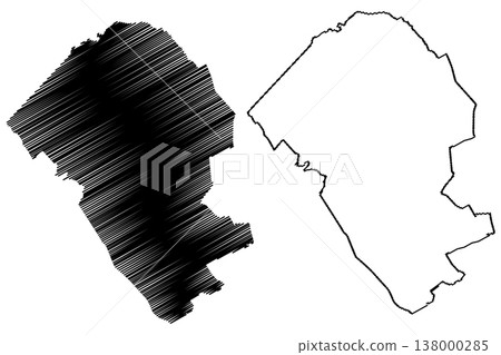 Hidalgo municipality (Estado Libre y Soberano de Durango, Mexico, United Mexican States) map vector illustration, scribble sketch Hidalgo map 138000285