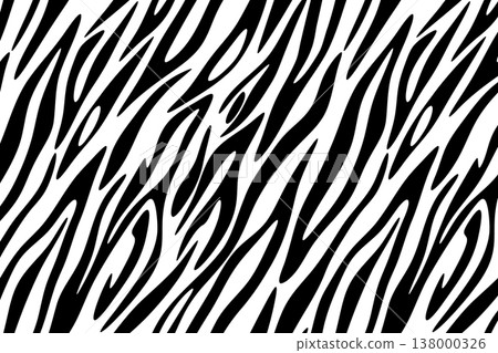 斑馬紋向量圖背景 - 黑白斑馬條紋 138000326