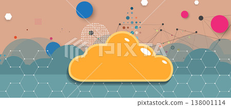Cloud concept technology background and network security Cloud concept technology background and network security 138001114