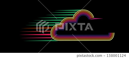 Cloud concept technology background and network security 138001124