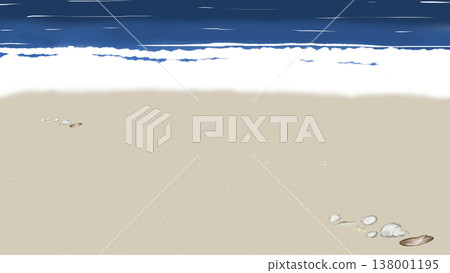 A horizontal background illustration of a sandy beach and sandy shore (nighttime). A horizontal background illustration of a sandy beach and sandy shore (nighttime). 138001195