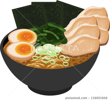 Large portion of roast pork ramen (Iekei style) 138001608