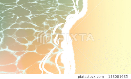 Simple, horizontal beach background illustration (sunrise/sunset version) 138001685
