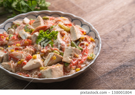 Crab stick soup crab tofu soup Crab stick soup カニカマとうふ Crab stick soup crab tofu soup Crab stick soup カニカマとうふ 138001804