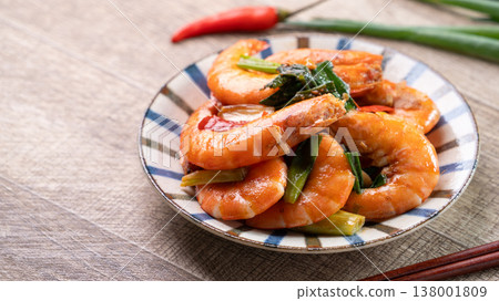 炒蝦 蝦子 蝦 stir-fried shrimp エビ 海老 炒め物 138001809