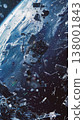 A spacecraft in orbit surrounded by electronic waste, showcasing the beauty and clutter of space. 138001843