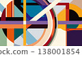 Dynamic abstract digital artwork with vibrant colors, lines, and geometric shapes for depth 138001854