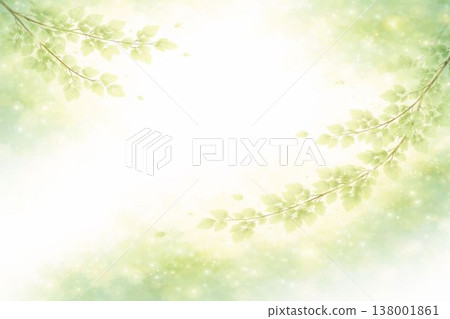 Leaves bathed in the spring light 138001861