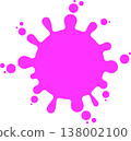 Ink splatter effect, colorful set, simple paint splatter background material, pink. 138002100