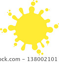 Colorful ink splatter effect set, simple paint splatter background material, yellow. 138002101