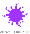 Colorful ink splatter effect set, simple paint splatter background material, purple. 138002102