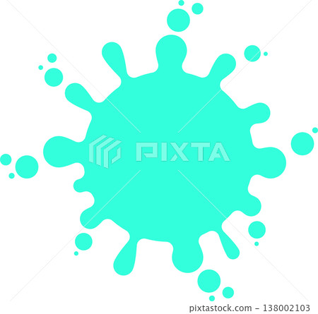 Colorful ink splatter effect set, simple paint splatter background material, light blue. Colorful ink splatter effect set, simple paint splatter background material, light blue. 138002103