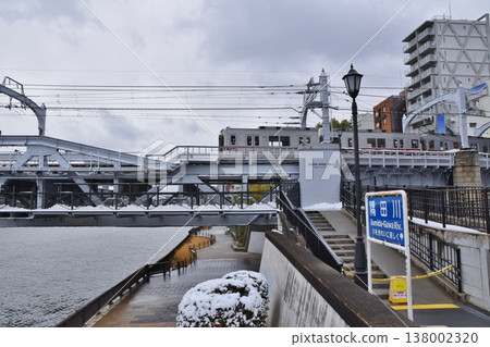 Tobu Line crossing the Sumida River, Tokyo 138002320