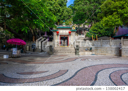 澳門海母廟正門景觀，海母廟是聯合國教科文組織世界遺產。 138002417