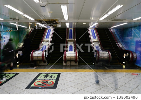 Escalators in Tokyo, Japan Escalators in Tokyo, Japan 138002496