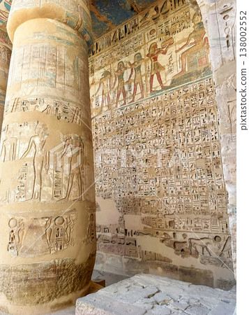 Medinet Habu, the mortuary temple of Ramesses III, located on the west bank of Luxor, Egypt. Medinet Habu, the mortuary temple of Ramesses III, located on the west bank of Luxor, Egypt. 138002552